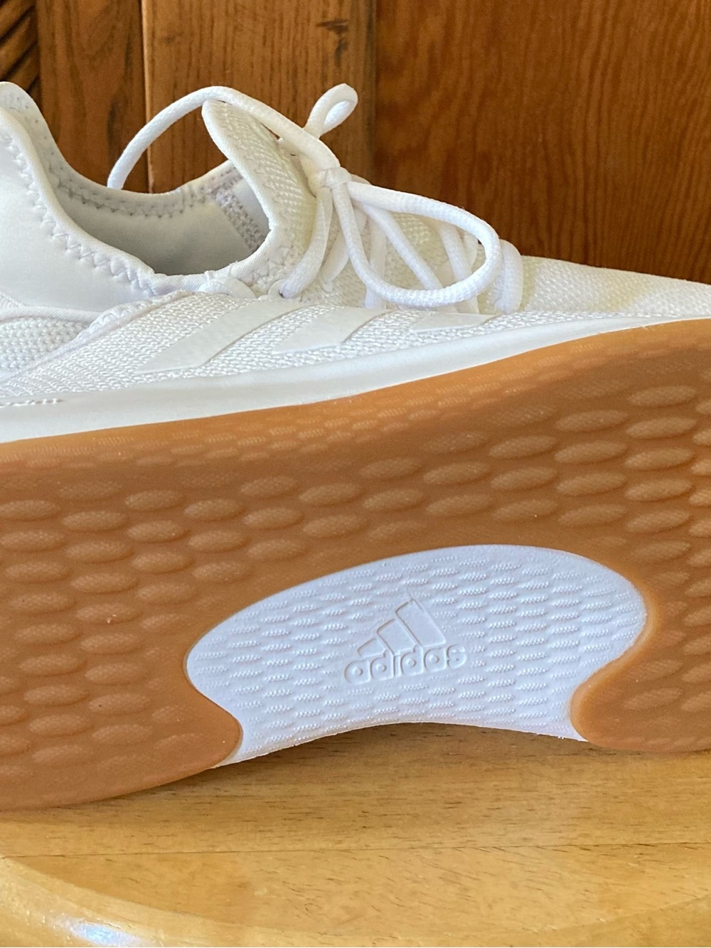adidas Cloudfoam Pure SPW White Sneakers Gum Sole Women’s Size 8 - Picture 5 of 7